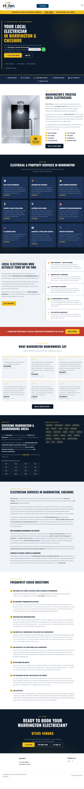 Hohm Services website